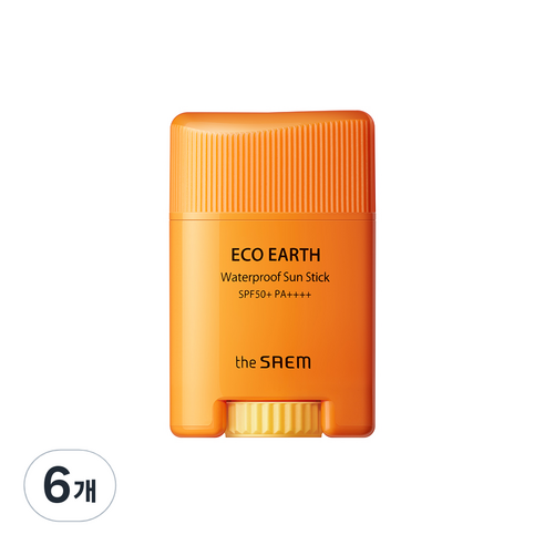 더샘 에코 어스 워터프루프 선 스틱 SPF50+ PA++++, 17g, 6개