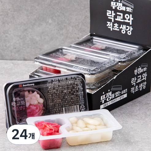 삼광 뚜껑이 있는 락교와 적초생강, 60g, 24개