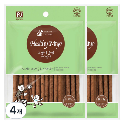 굿데이 고양이 헬씨미요 간식, 가다랑어, 100g, 4개