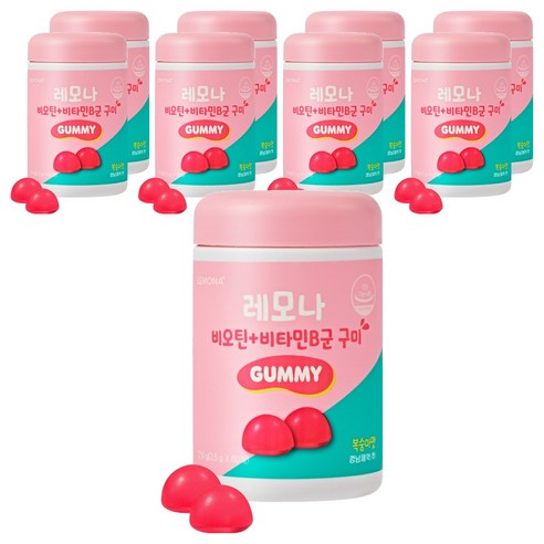 레모나 비오틴 플러스 비타민B군 구미, 60정, 210g, 9개