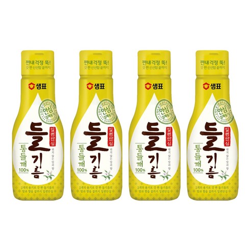 샘표 일편단심 통들깨 들기름, 200ml, 4개