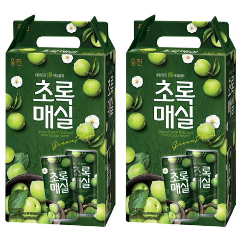 웅진 초록매실 음료선물세트, 180ml, 30개