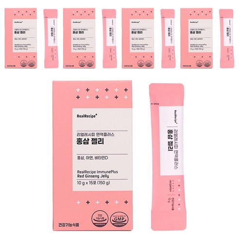 리얼레시피 어린이 면역플러스 홍삼 젤리, 150g, 5박스