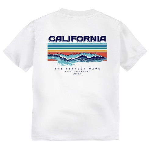 옥스타 아동용 캘리포니아 웨이브 반팔 티셔츠