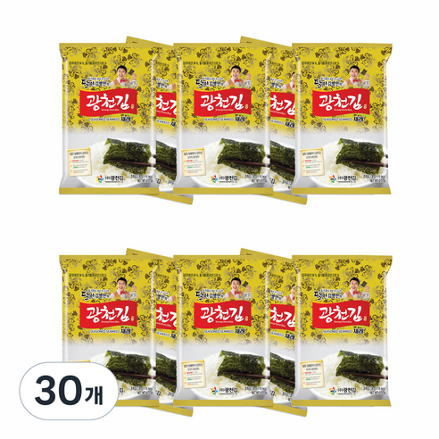 광천김 달인 재래 전장김, 20g, 30개