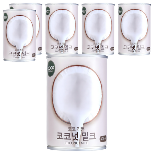 코코리듬 코코넛 밀크, 6개, 400ml