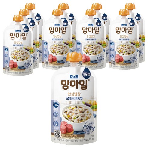 맘마밀 안심밥상 레토르트이유식, 소불고기 가지진밥, 140g, 10개