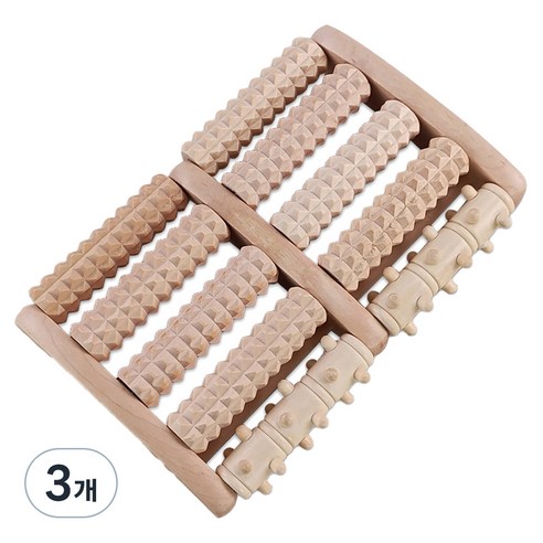 오코로 롤링 발 마사지 지압판, 우드, 3개