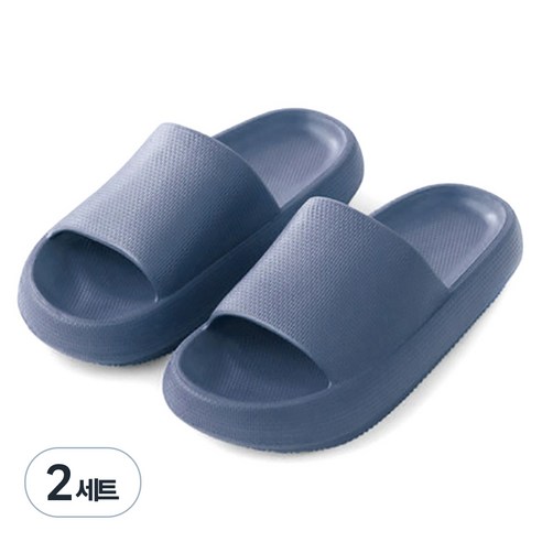 마켓플랜 통통 거실 실내화, 네이비, 4세트