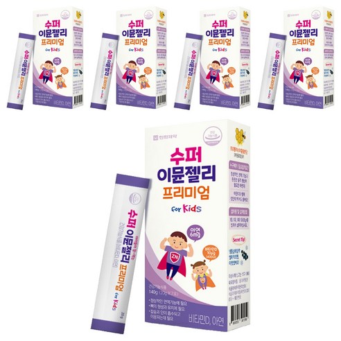 한화제약 수퍼 이뮨젤리 프리미엄 7p, 140g, 5개