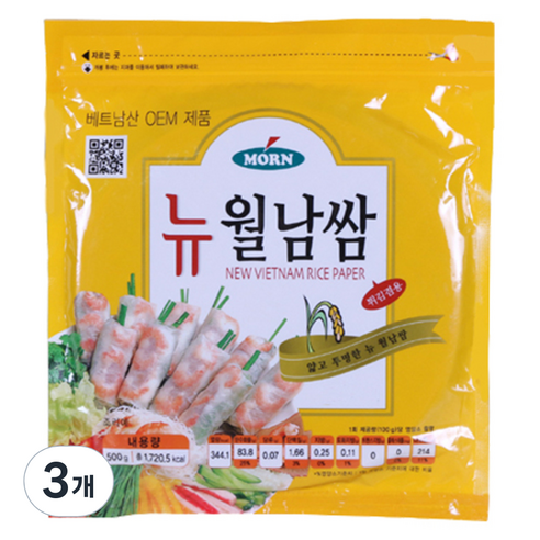 몬 뉴 월남쌈 원형 22cm, 500g, 3개