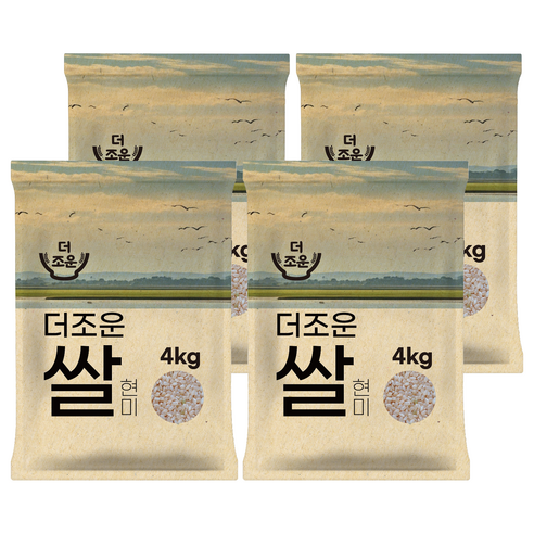 더조운 쌀 현미, 4kg, 4개