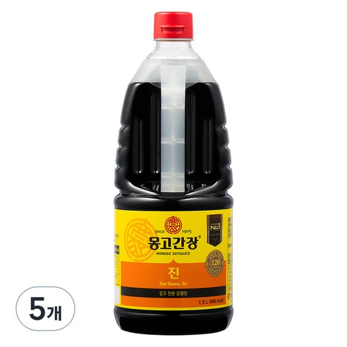 몽고간장 진, 1.5L, 5개