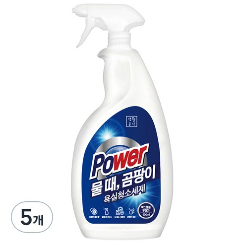 생활공식 파워 욕실청소세제, 5개, 600ml