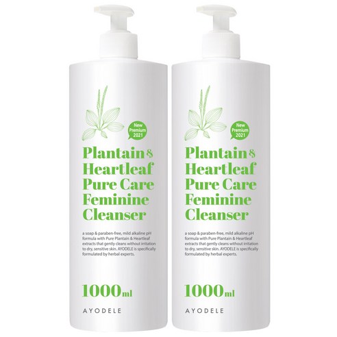 아요델 질경초 여성청결제, 1000ml, 2개입