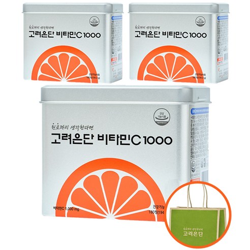 고려은단 비타민C 1000 + 쇼핑백, 180정, 3개