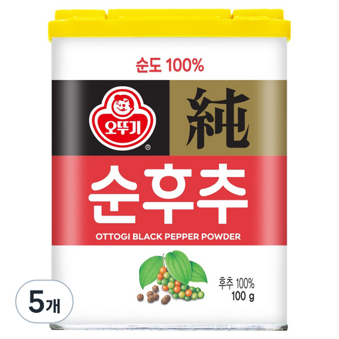 오뚜기 순후추, 100g, 5개