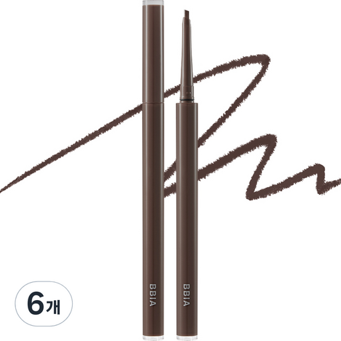 삐아 라스트 오토 젤 아이라이너 슬림 0.1g, 재즈S, 6개