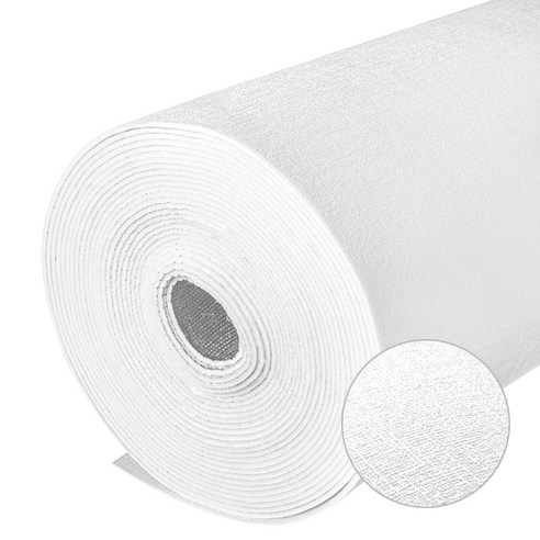 코멧 쉽게붙이는 곰팡이 습기방지 고급형 접착식 실크 단열 폼 벽지, 펄 화이트