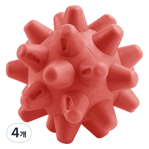 ACDI 3D 입체 실리콘 마사지 볼, 4개, 레드