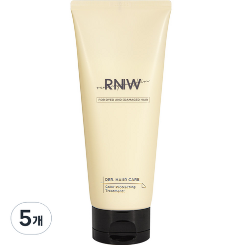 알엔더블유 더 헤어 케어 컬러 프로텍팅 트리트먼트, 200ml, 5개