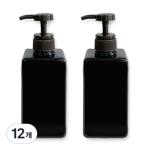뉴앤룩 사각 리필용기 디스펜서 일반형 450ml, 03 브라운, 12개