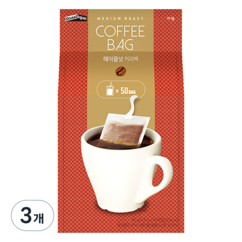 쟈뎅 오리지날 헤이즐넛 커피백, 3개, 50개입, 3.8g