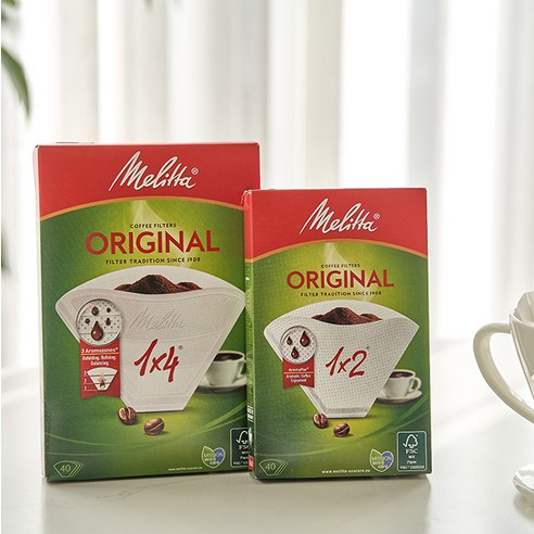 최고의 커피를 추출하고, 빠르고 쉽게 준비하고, 지속 가능한 방식으로 생산된 밀리타 오리지날 커피여과지