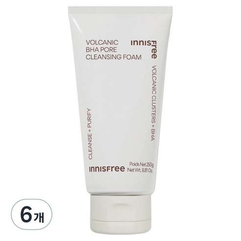 이니스프리 화산송이 바하 모공 클렌징폼 대용량, 250g, 6개