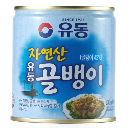 유동 자연산 골뱅이 통조림, 230g, 1개