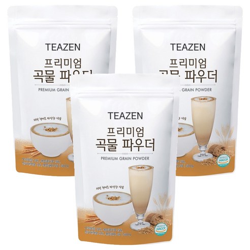 티젠 프리미엄 곡물 파우더, 1개입, 3개, 500g