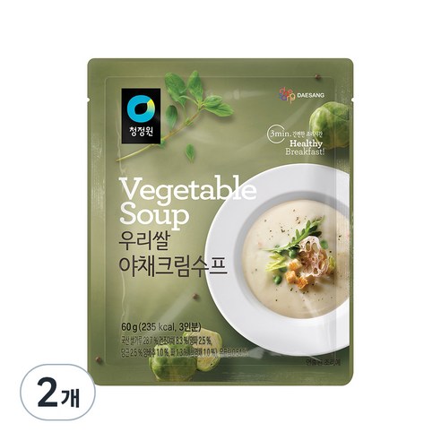 청정원 우리쌀 야채 수프, 60g, 2개