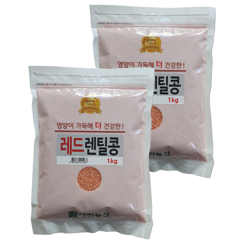 대한농산 레드렌틸콩, 1kg, 2개