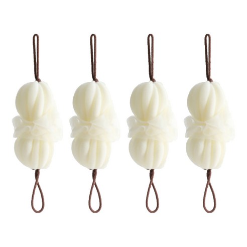 원이네 늘어나는 플라워 슬링 샤워볼, 화이트, 1개입, 4개