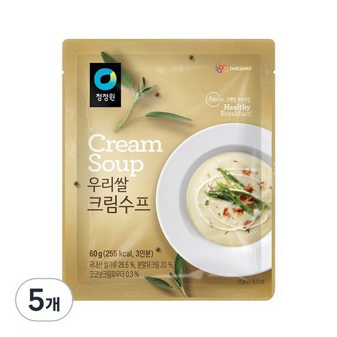 청정원 우리쌀 크림수프, 60g, 4개