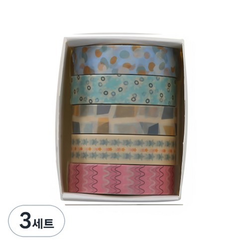 꼬까 다꾸 마스킹 테이프 5개입, 01, 3세트