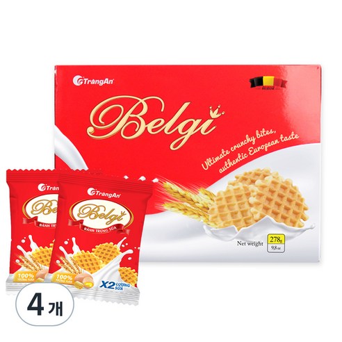 우리가스토리 벨기 에그 버터와플 쿠키 20p, 4개, 278g