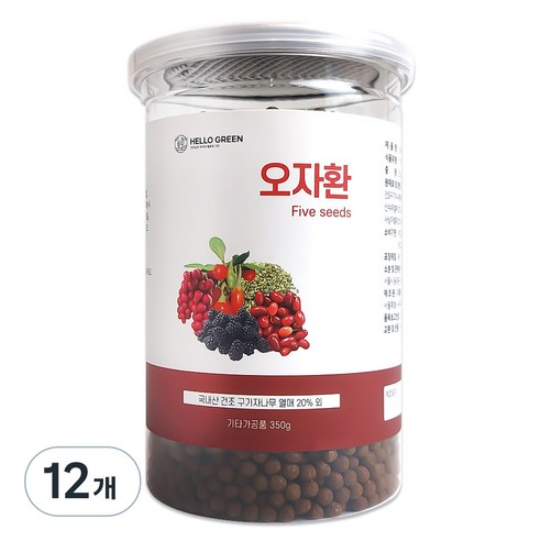 헬로우그린 오자환 통, 350g, 12개