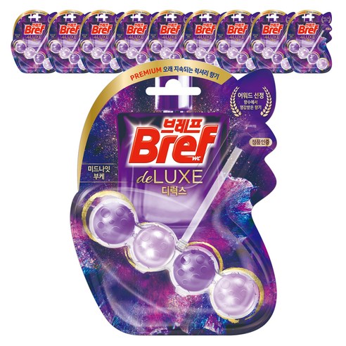 브레프 디럭스 변기세정제 미드나잇 부케, 50g, 10개