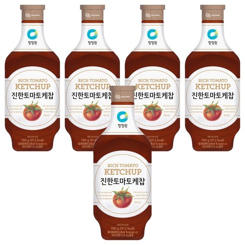 대상 청정원 진한케찹, 760g, 5개