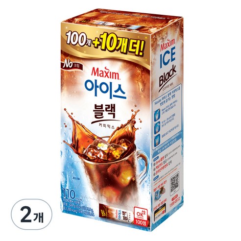 맥심 아이스 블랙 커피믹스, 5.9g, 110개입, 2개
