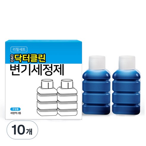 디앤디 닥터클린 99.9 리필용 변기세정액, 100ml, 10개