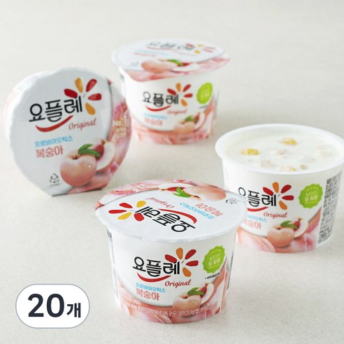 요플레 오리지날 복숭아, 180g, 4개입, 5개