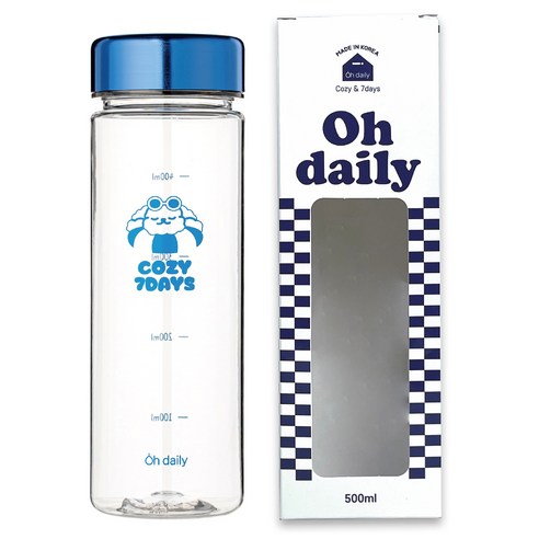 오데일리 보온보냉 메탈 트라이탄 물병, 블루, 500ml, 1개