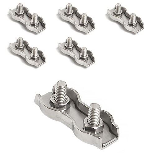 스텐 더블 와이어 클립 4mm, 6개