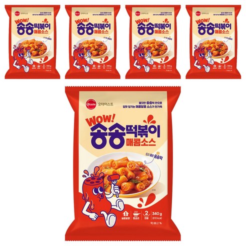 오테이스트 송송떡볶이 매콤소스, 340g, 5개