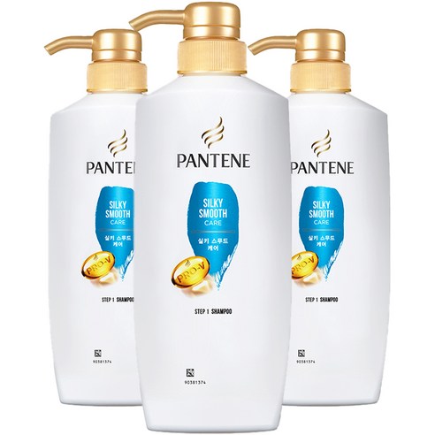 팬틴 실키 스무드 케어 샴푸, 3개, 500ml