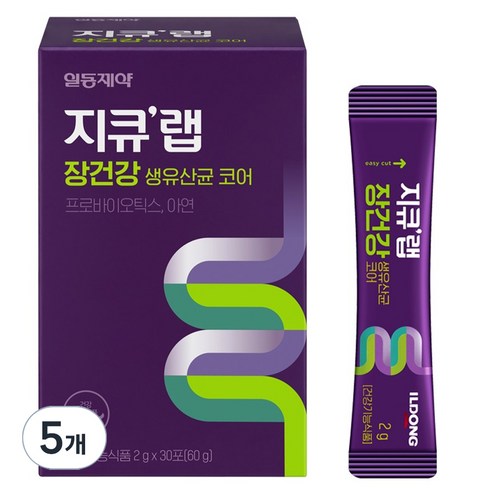 지큐랩 장건강 생유산균 코어, 30회분, 5개