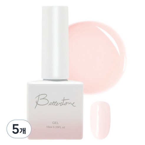 아이빛 베러톤 누드스킨 시럽 컬러 젤네일, BT-104 누드연핑크, 10ml, 5개