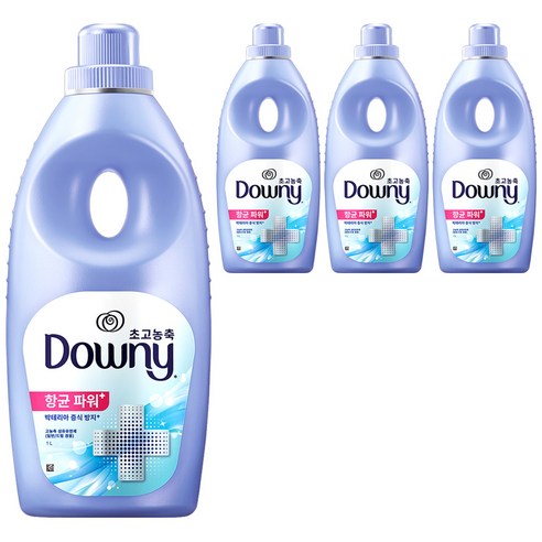 다우니 섬유유연제 항균파워 플러스, 1L, 4개
